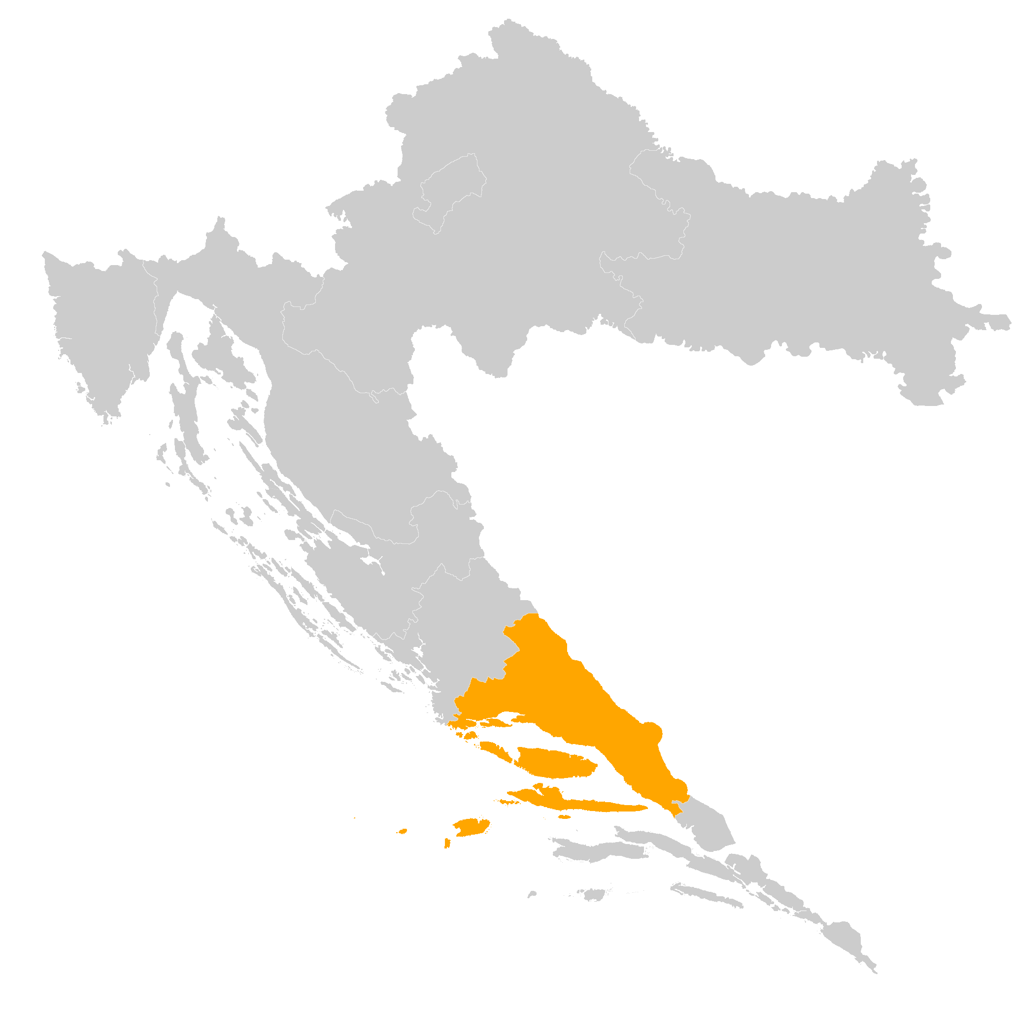 mapa Chorvtsko, Split