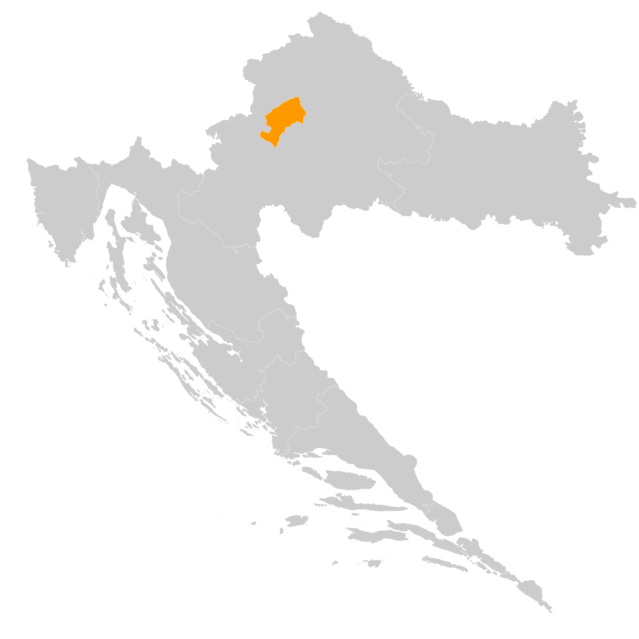 mapa Chorvtsko, Zhreb