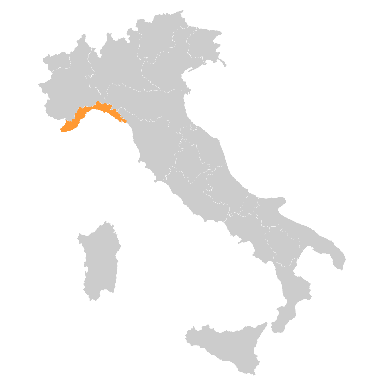 mapa Liguria