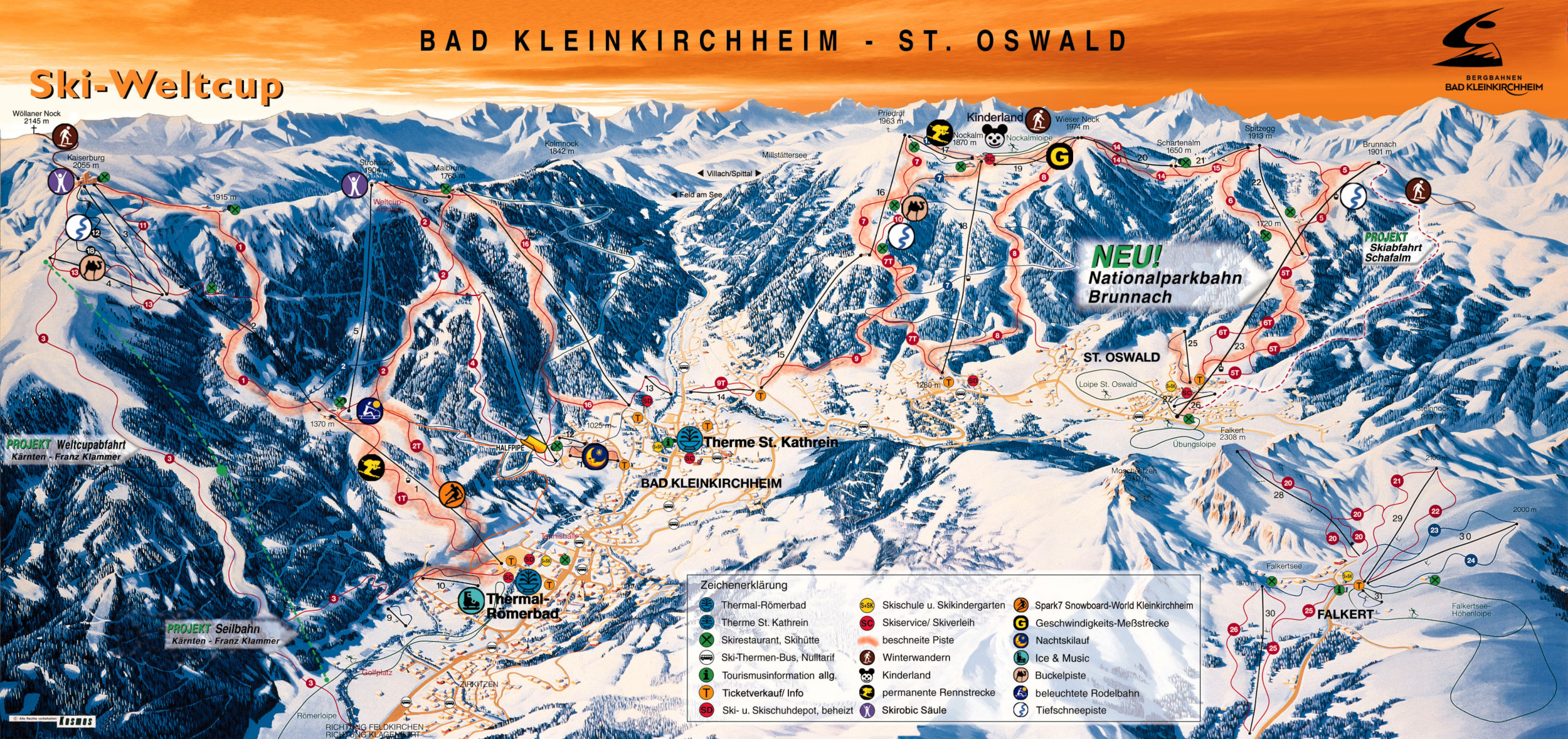ski mapa - BAD KLEINKIRCHHEIM
