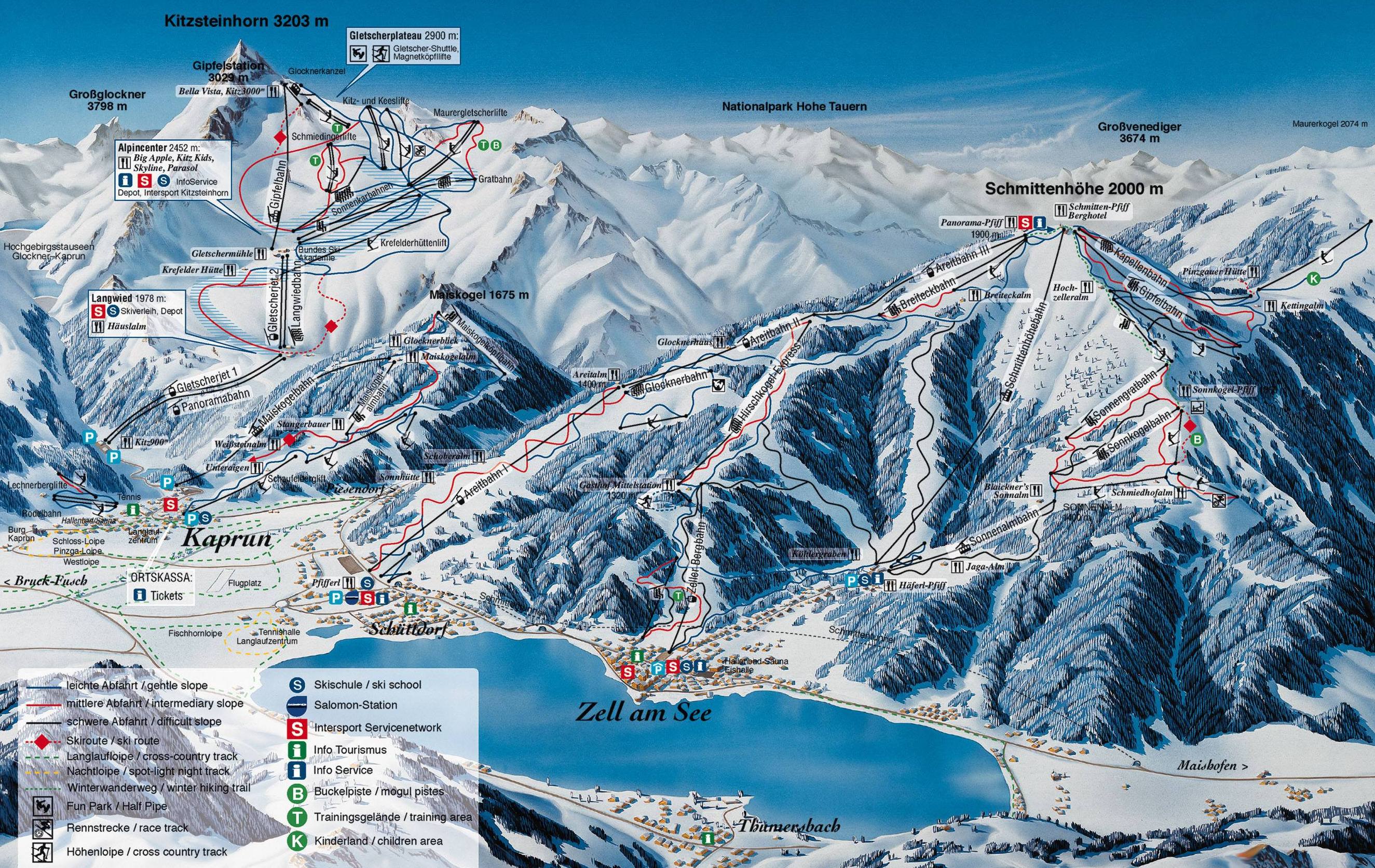 ski mapa - KAPRUN - ZELL AM SEE