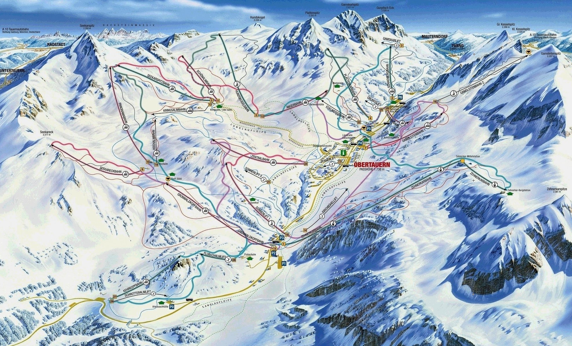ski mapa - OBERTAUERN