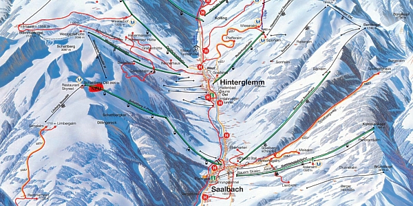 ski mapa - SAALBACH - HINTERGLEMM