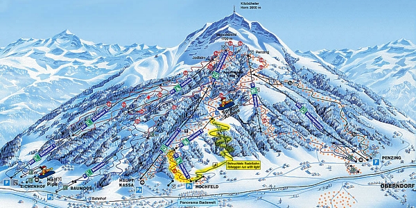 ski mapa - ST. JOHANN in TIROL