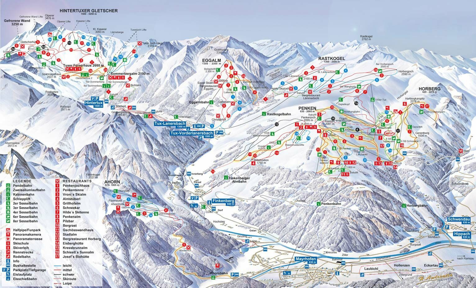 ski mapa - MAYRHOFEN