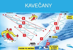 ski mapa Kave�any