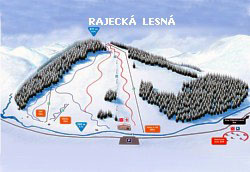 ski mapa Rajeck Lesn