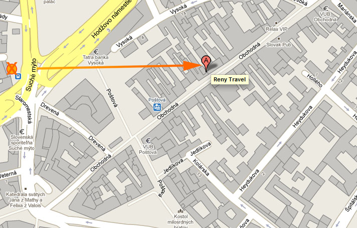Cestovn� kancel�ria - mapa Bratislavy - centrum