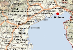 mapa Bibione
