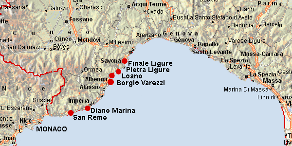 automapa - LIGURIA