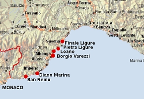 map Liguria
