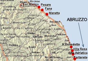 automapa Abruzzo - Palmov� rivi�ra