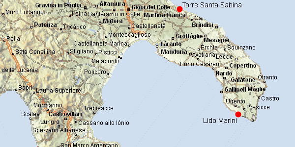 automapa PUGLIA - SALENTO