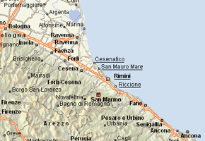 mapa Rimini