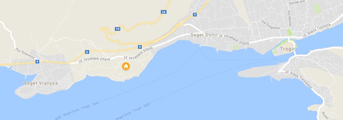 mapa Hotel Medena, Trogir