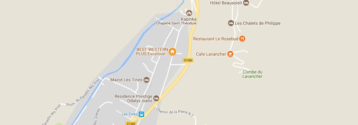 mapa Hotel Excelsior, Chamonix
