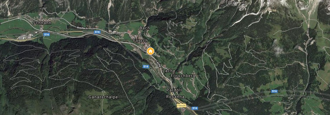 mapa Penzin Grissemann, Flirsch am Arlberg
