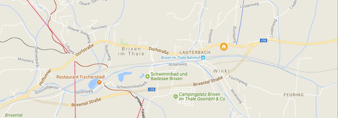 mapa Vital & Sport Hotel Brixen, Brixen im Thale