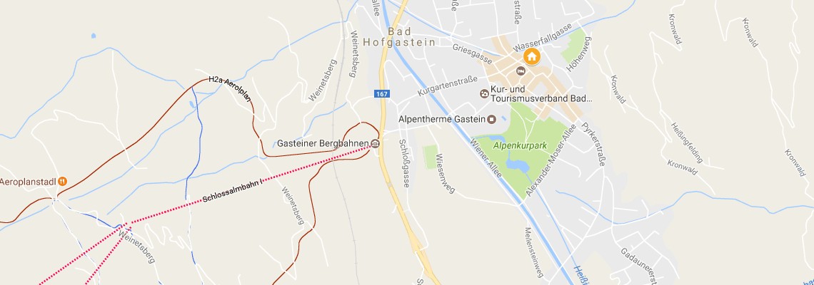 mapa Hotel Das Moser, Bad Hofgastein