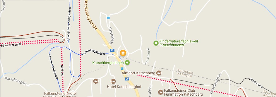 mapa Hotel Das Stockbett, Katschberg