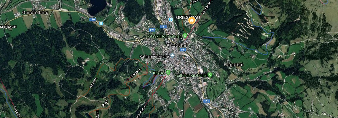 mapa Hotel Tennerhof, Kitzbhel