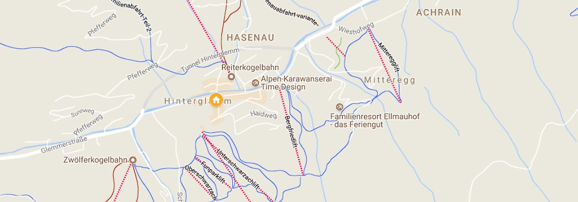 mapa Hotel Dorfschmiede, Hinterglemm