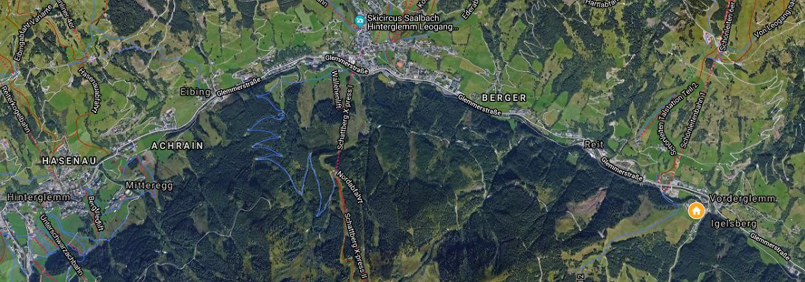 mapa Chalet Saalbach Jausern, Saalbach-Hinterglemm