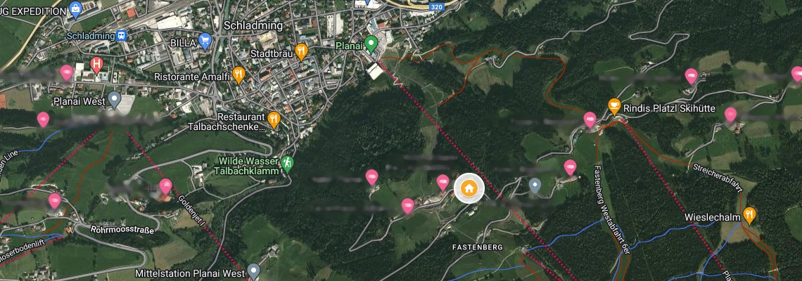 mapa Chalet Kitz, Schladming - Planai