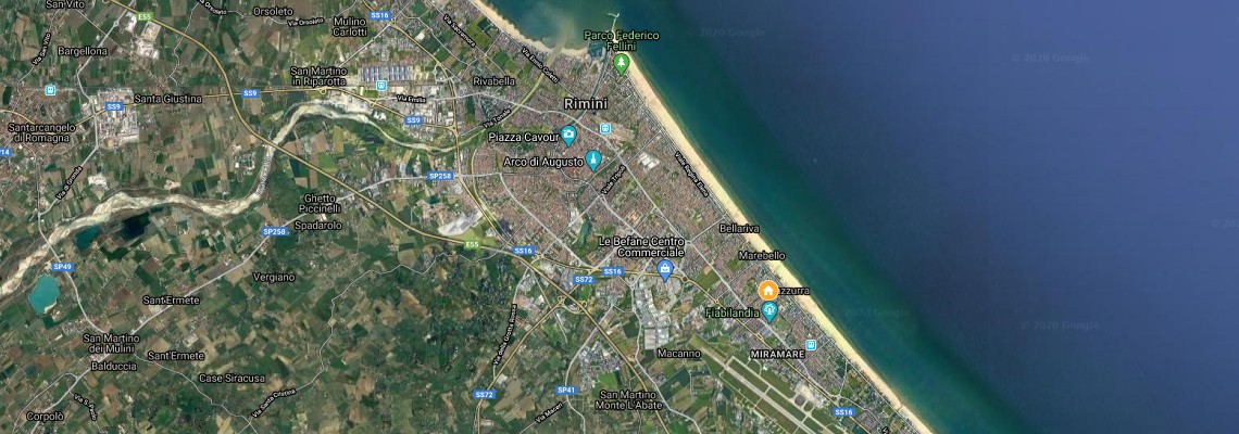 mapa Hotel Susy, Rimini - Rivazzurra