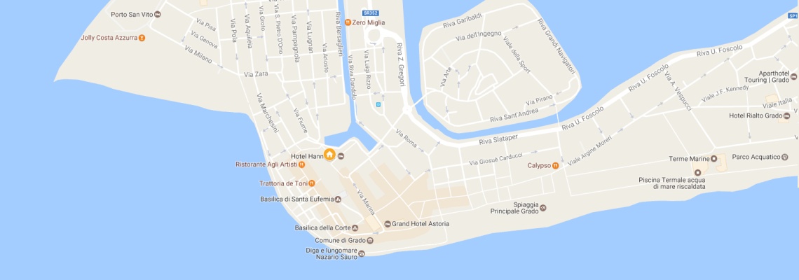 mapa Hotel Alla Citt di Trieste, Grado