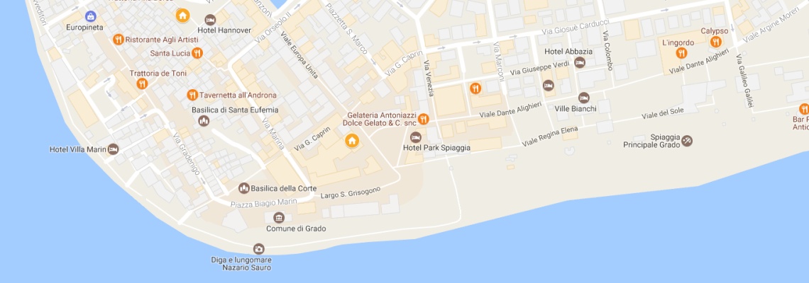 mapa Aparthotel Lacroma, Grado