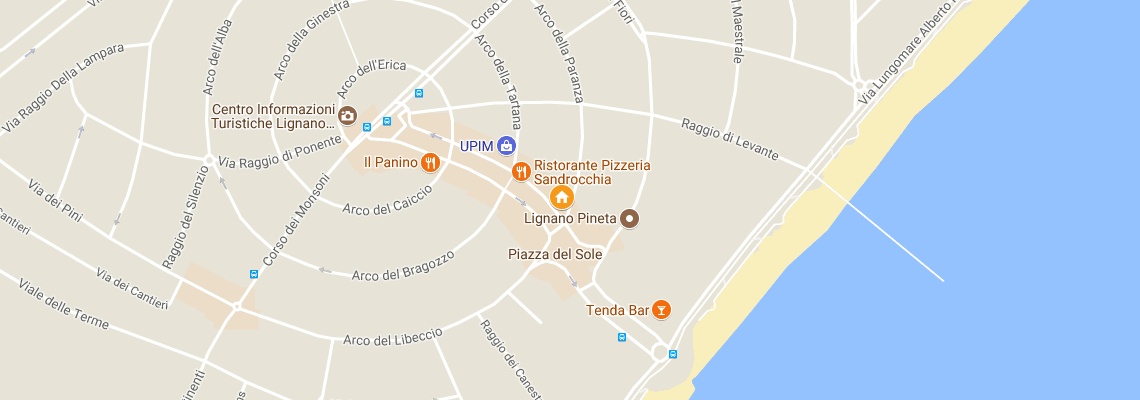 mapa Hotel Medusa Splendid, Lignano