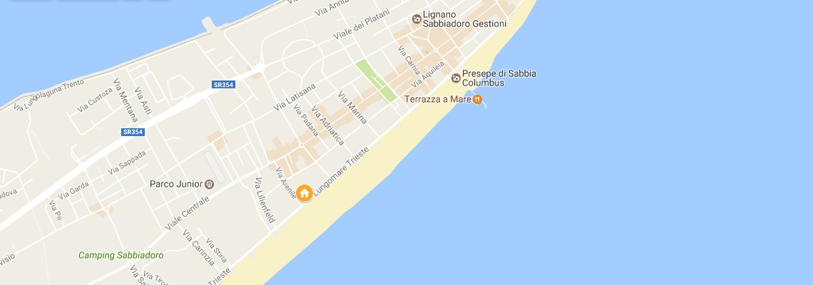 mapa Grand Hotel Playa, Lignano