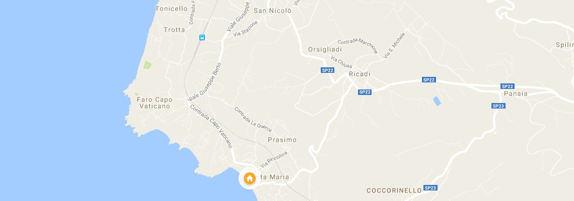 mapa Villaggio Santa Maria, Ricadi