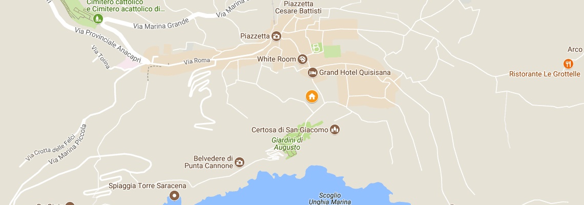mapa Hotel La Residenza, Capri