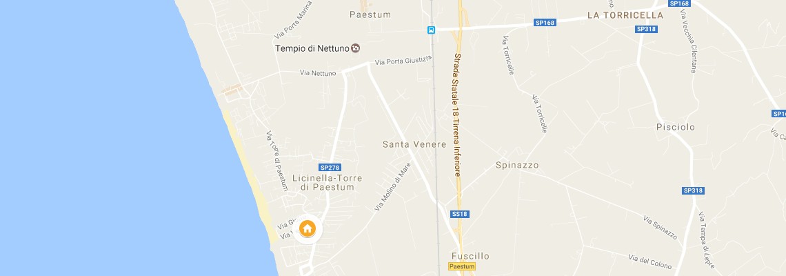 mapa Hotel Mec, Paestum