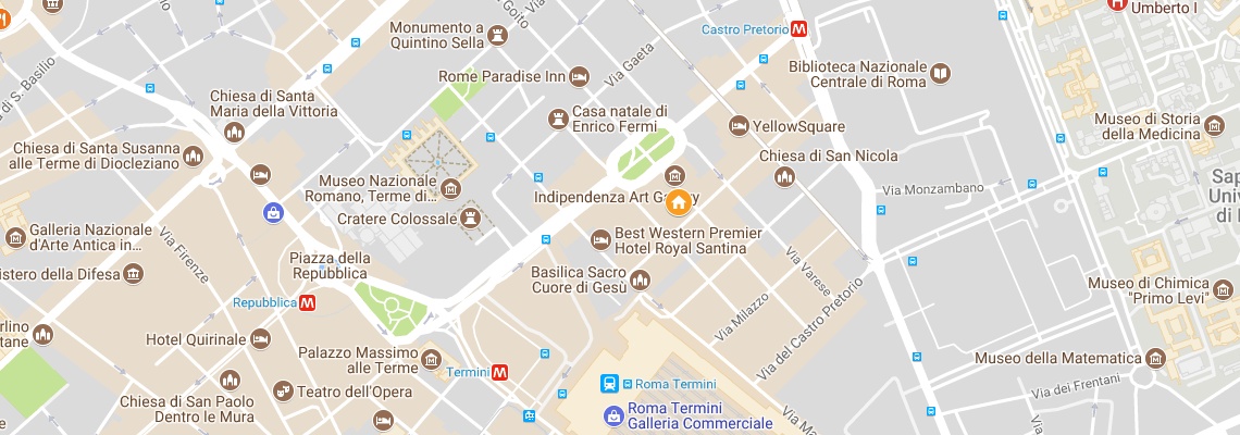 mapa Hotel Dei Mille, Rm