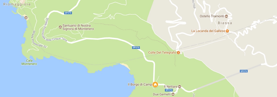 mapa Apartmny Il Borgo di Campi, Riomaggiore