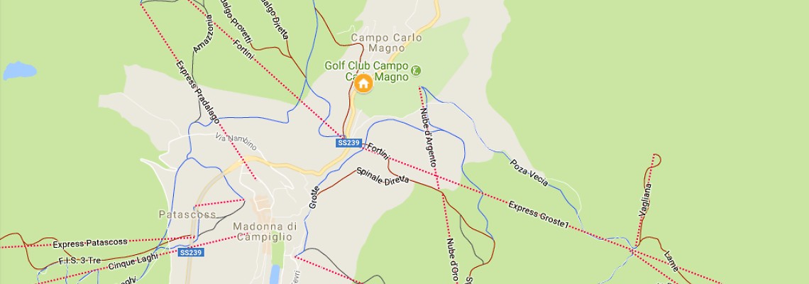 mapa Carlo Magno Hotel Spa Resort, Madonna di Campiglio