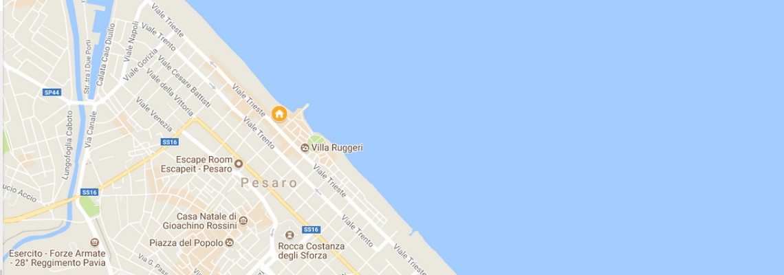 mapa Hotel Imperial Sport, Pesaro