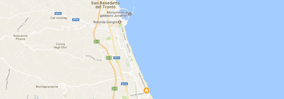 mapa Rezidencia Michelangelo, San Benedetto del Tronto