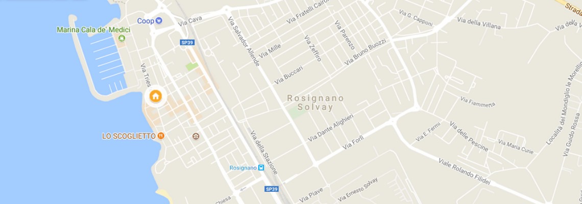mapa Hotel Villa dei Gerani, Rosignano Solvay