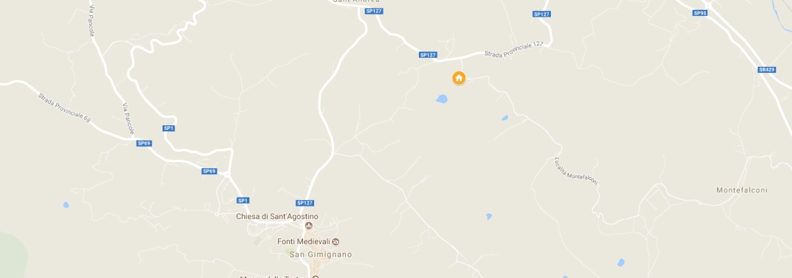 mapa Agriturismo Fattoria Poggio Alloro, San Gimignano