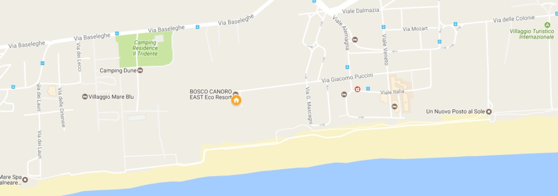 mapa Rezidencia Bosco Canoro, Bibione
