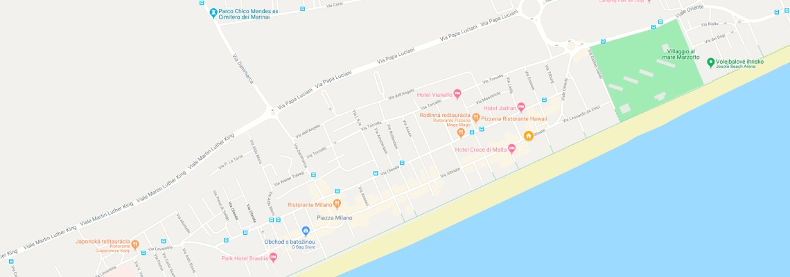 mapa Rezidencia Costa del Sol, Lido di Jesolo