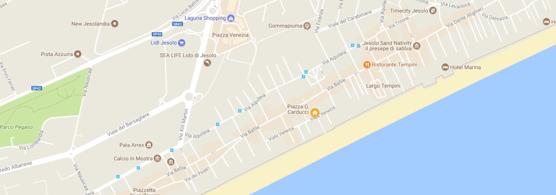 mapa Rezidencia Playa, Lido di Jesolo